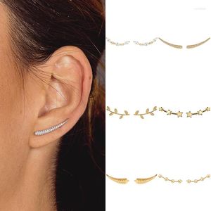 Hengste Ohrringe Trendy Gold gefüllt Sterne Ohrmanschette kubisch Zirkon Crawler für Frauen CZ Kletterer Fashion Geschenkschmuck Schmuck