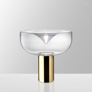 テーブルランプノルディックポストモダンなシンプルなガラスデスクランプベッドルームベッドサイドデザイナーモデルルーム個人