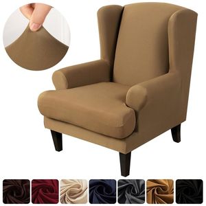 Waterdichte hellende arm King Achterstoel Cover Elastische fauteuil Wingback Wing Sofa Stretch Protector Easy Clean