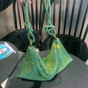 luxury Designer hobo shoulder bag Handle Shining Rhinestones Evening clutch Bag Purse Crystal Purses and handbag Bags 1106