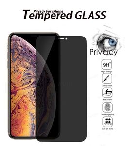 Anti-spion Privacy Tempered Glass Screen Protector för iPhone 14 Plus 12 11 13 Pro Max Mini XS Max XR X 7 8 Full Cover Protective Film