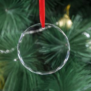 Hurtownia niestandardowa laserowa logo 3D puste świąteczne dekoracja wisiorek świąteczny kryształ wiszący ornament imprezowy zapasy imprezowe