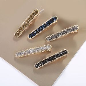 Rhinestone Bangs Hairstyle Hair Clips Barrettes Grip Hairpins for Women Length 7CM Wholesale Price