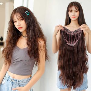 Hair Lace Wigs Hairipa em forma de U lã Curl peruca feminina Long Hair Head Cabe