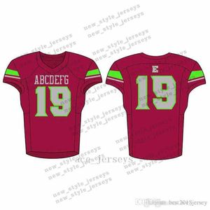 18Men 2019 Youth Football Jerseys Army Green Wine Red Ricamo s Cucito Personalizzato Qualsiasi nome Qualsiasi numero Maglie