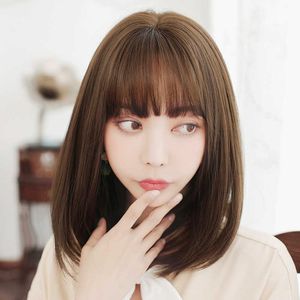 Hair Lace Wigs Women's Short Hair Air Bobo Trim Face sh Bangs Wig Head Cover