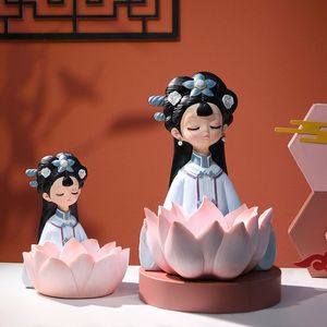 Costume style girl living room Figurines decoration creative porch key storage TV wine cabinet home decoration wedding gift Chinese