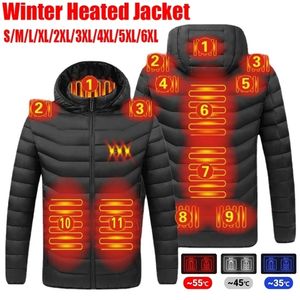 Outdoor Jackets Hoodies 11 Areas Heated Jacket USB Mens Womens Winter Outdoor Electric Heating Jackets Warm Sports Thermal Coat Clothing Heatable Vest 221105