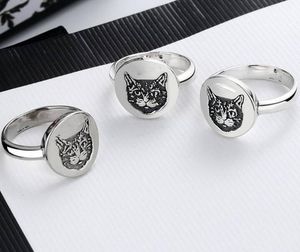 Fashion Designer Ring Band Pentagon Round Cat Head Rings for Man Women Style Regali Temperamento Accessori di lusso Gioielli di lusso con scatola