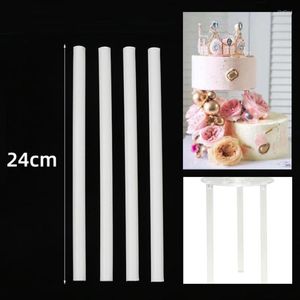 Narzędzia do pieczenia 10pcs 21 cm/24 cm/30 cm kołki ciasta białe plastikowe pręty podporowe okrągłe słom