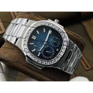 PFF Men Watches 5724-010 40mm قطر 904L من الفولاذ الفولاذ المطحون أفقيًا مصنوعًا من التصميم الخارجي من الطوب مراقبة فاخرة