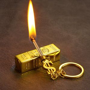 The latest gold bar waterproof match kerosene lighter multi-functional key chain a variety of styles to choose from support custom logo