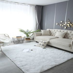 Carpets Furry Carpet Living Room Mat Modern Bedroom Nordic Style Decoration Carpet Large Size Black Gray White Non Slip Children's Rugs T221105