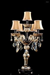 Table Lamps European Crystal Lamp Luxury Wedding Bedroom Bedside Creative Simple Living Room Villa