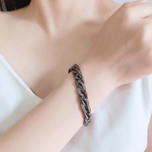 Bangle Funmode Hip Hop South American Style Women Men Chain Bracelets Gold Color Black Gun Plated Hand Decoration FB11