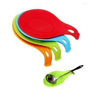 Bordmattor Kök Silikonsked Rest Soup Pad 9.5 19,5 cm Värmebeständig Placemat Tray Tool Home Gadget