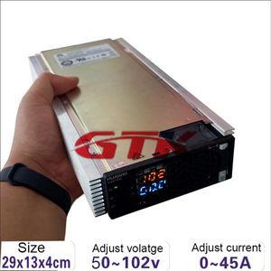 GTK Adjustable Lithium Battery Charger 0-102v Power 4500W 0-45A big current 45amps LI-ION Lithium Lifepo4 Battery Pack fast charger218t