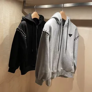 Women's Hoodies & Sweatshirts luxury Designer couple 2022 Fall Men'S Outdoor Sports Cardigan Zipper Hooded Sweatshirt Jacket Cotton Men guys and girls