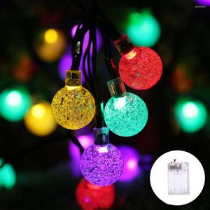 Saiten 20/40LED Kristallkugel Lichterketten USB Glas Blase Fee Girlande Lampe für Weihnachten Hochzeit Girlande Dekoration Dropship