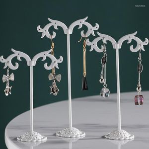 Jewelry Pouches 3pcs/pack Metal Earrings Organizer T Bar Stand Holder Storage Hanger Showcase Rack Glass