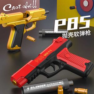 Toys de armas Crianças jogando Shell Soft Bullet Toy Gun Airsoft Pistol Boy Boy Outdoor Sports Shooting Game Pistol T2221105