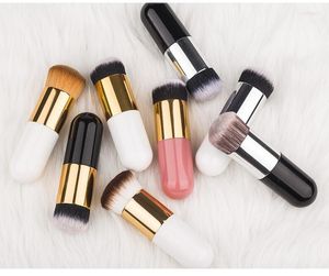 Makeup Brushes 3pcs/set Small Fat Pier Foundation Brush Beauty Tools Round Head Silver BB Cream