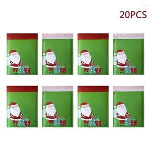 Gift Wrap 20pcs Packaging Office Padded Envelopes Bubble Mailer Christmas Pattern Mailing Paper Lightweight Lovely Reindeer