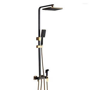 Bathroom Shower Sets European-Style Constant Temperature Set Household Black Gold