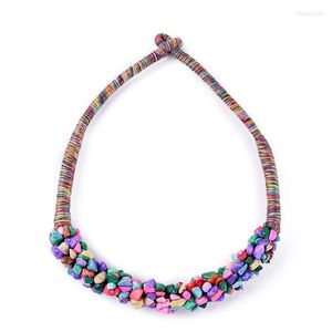 Pendant Necklaces 2022 Original Bohemia Statement Choker Fashion Charms Natural Coral Stone Gem Collar Necklaces&Pendants Women Jewelry