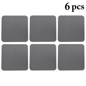 Table Mats 6PCS Pad Square Dinning Placemats Nonslip Lightweight Trivet Mat Cup Water Proof Cloth Kitchen Tool