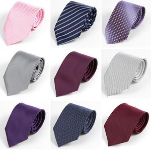 Neck Ties Linbaiway 8cm Formal Business For Men Women Classic Polyester Neckties Bowtie Wedding Groom Custom Logo1