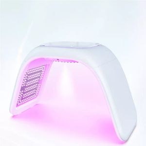 Tri-folding 372 Lamps 7 color PDT led light therapy facial machine with UV tanning Nano spray Hot Compress & EMS Lifting