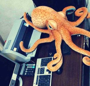 5580 cm simulazione carina Gaint Octopus coccole Lifelike Sea Animal Room Decorazioni per auto Dolls Plush Ldren Boy Gone di Natale J220729