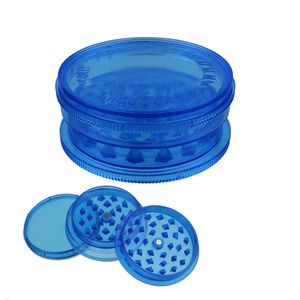 Plastic grinder smoking accessories spice dry herb cigarette crusher 3 parts 40mm 60mm colorful tobacco acrylic grinders