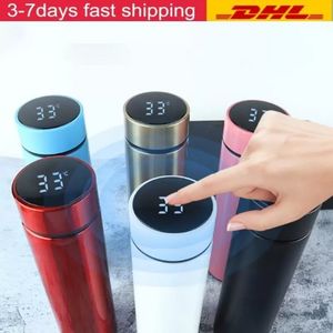 450ml LED Insulated Vacuum Flask Smart Stainless Steel Thermal Bottle Temperature Display Screen Waterproof Thermo Mug FY4122 SS1107