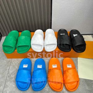 Hausschuhe Designer Athletic Waterfront Männer Frauen Luxus Slides Sommer Flache Slipper Trendy Leder Gummi Herren Strand Slide