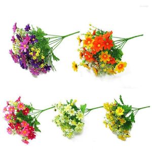 装飾的な花1pc人工菊の美しい偽のプラスチック植物結婚式のホームテーブルの装飾Mayitr