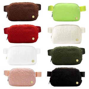 Bolsa de cinto de luxo Bolsas esportivas ao ar livre homens homens de inverno corda de cintura esportiva esportiva elástica elástica tira ajustável zíper fanny pack messenger