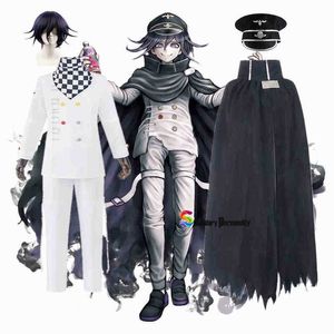 Danganronpa V3 Kokichi Grandma Uniforms Scarf Anime Coat Cosplay Costume President Grandma Cosplay Coat Halloween Carnival Costume J220720