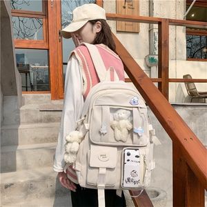 School Bags Cute Women Large Capacity Backpack Waterproof Nylon Female Schoolbag College Lady Laptop Backpacks Kawaii Girl Travel Book 221105