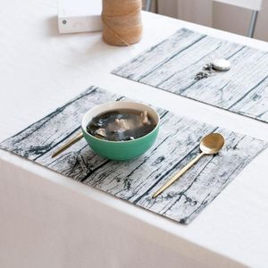 Table Napkin Japanese-style Cotton Linen Wood Grain Placemat Mat Insulation Pad Western Cloth Art ZF0144