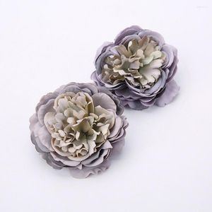 Dekorativa blommor 5st chic konstgjorda blommhuvuden livliga lätta falska peony riktigt snygga baby shower centerpieces blommor