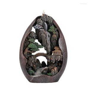 Fragrance Lamps Agarwood Incense Burner Rockery And Water Fountain Zen Garden Decor Ornaments Aroma Diffuser Spiritual Of Smoke Waterfall