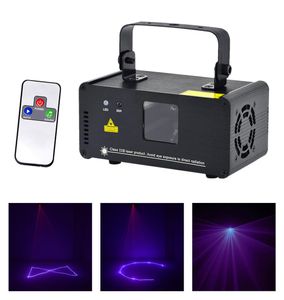 AUCD Mini Portable IR Remote 8 CH DMX Purple 150MW Laser Scanner Stage Lighting Pro DJ Party LED SHOW Projector Lights DMV1507091463