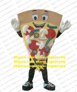 Delicious Colourful Pizza cake cookie pastry Mascot Costume With Big Blue Black Bright Lightful Eyes No.4534