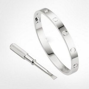 Love Screw Armreif, Carter-Armband, Designer-Armbänder, Luxus-Schmuck, Damen-Armreif, Zubehör, Titan-Stahl-Legierung, vergoldet, verblasst nie, mit Originaltasche