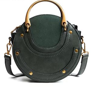 Designer-Umhängetasche für Damen, Umhängetaschen, neue Mode-Handtasche, Kreis, heiße Verkäufe, Einkaufstasche, kleine Messenger-Taschen, PU-Leder, Retro