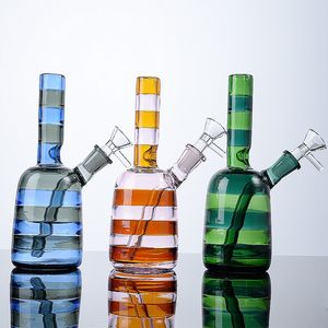 Новый стиль кальяны Огрозистые стеклянные бонги форма бутылки с водными трубами 14 мм женские суставы с чаша