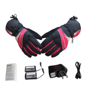 Ski Gloves Men Women Electric Heated Gloves Liners Outdoor Battery Powered Five Fingers Hand USB Heating Warmers Cycling Skiing Gloves 221105