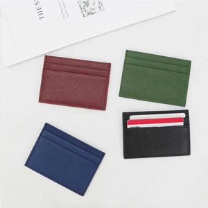 Wallets Classic Business Saffiano Split Leather Holder Limited Edition Customed Initial letters ID Card Case Card Wallet T221104